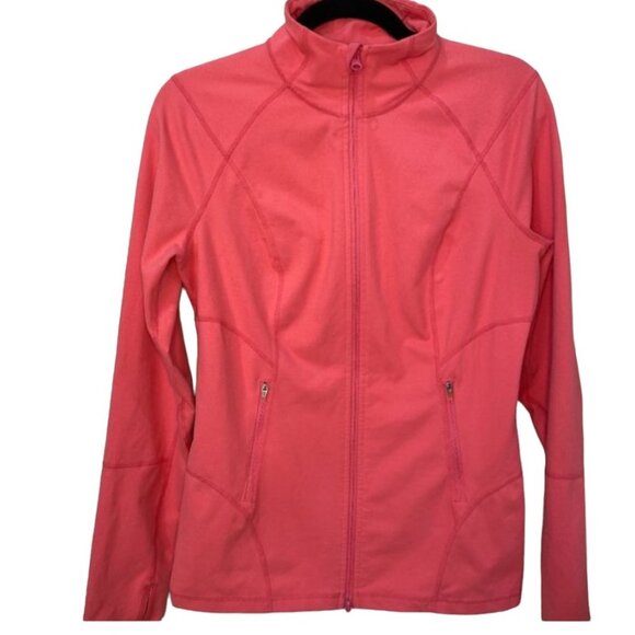 ZELLA NORDSTROM Zip Up Front Coral Pink Athletic Jacket - Size Medium - Picture 1 of 7